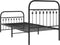 vidaXL - Bedframe - met - hoofd- - en - voeteneinde - metaal - zwart - 90x190 - cm