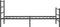 vidaXL - Bedframe - met - hoofd- - en - voeteneinde metaal - zwart - 100x200 - cm