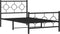 vidaXL - Bedframe - met - hoofd- - en - voeteneinde - metaal - zwart - 100x190 - cm