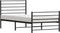 vidaXL - Bedframe - met - hoofd- - en - voeteneinde - metaal - zwart - 90x190 - cm