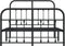 vidaXL - Bedframe - met - hoofd- - en - voeteneinde - metaal - zwart - 120x190 - cm