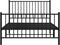 vidaXL - Bedframe - met - hoofd- - en - voeteneinde - metaal - zwart - 107x203 - cm