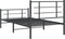 vidaXL - Bedframe - met - hoofd- - en - voeteneinde - metaal - zwart - 100x190 - cm