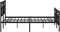 vidaXL - Bedframe - met - hoofd- - en - voeteneinde - metaal - zwart - 135x190 - cm