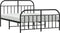 vidaXL - Bedframe - met - hoofd- - en - voeteneinde - metaal - zwart - 140x190 - cm