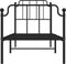 vidaXL - Bedframe - met - hoofd- - en - voeteneinde metaal - zwart - 75x190 - cm