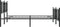 vidaXL - Bedframe - met - hoofd- - en - voeteneinde - metaal - zwart - 150x200 - cm