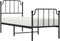 vidaXL - Bedframe - met - hoofd- - en - voeteneinde metaal - zwart - 80x200 - cm