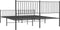 vidaXL - Bedframe - met - hoofd- - en - voeteneinde - metaal - zwart - 183x213 - cm