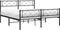 vidaXL - Bedframe - met - hoofd- - en - voeteneinde - metaal - zwart - 140x190 - cm