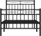 vidaXL - Bedframe - met - hoofd- - en - voeteneinde - metaal - zwart - 90x200 - cm