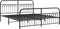 vidaXL - Bedframe - met - hoofd- - en - voeteneinde - metaal - zwart - 183x203 - cm