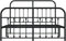 vidaXL - Bedframe - met - hoofd- - en - voeteneinde - metaal - zwart - 140x200 - cm