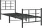 vidaXL - Bedframe - met - hoofd- - en - voeteneinde - metaal - zwart - 75x190 - cm