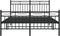 vidaXL - Bedframe - met - hoofd- - en - voeteneinde - metaal - zwart - 135x190 - cm