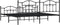 vidaXL - Bedframe - met - hoofd- - en - voeteneinde - metaal - zwart - 193x203 - cm