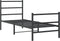 vidaXL - Bedframe - met - hoofd- - en - voeteneinde metaal - zwart - 80x200 - cm