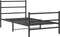 vidaXL - Bedframe - met - hoofd- - en - voeteneinde metaal - zwart - 100x190 - cm
