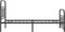 vidaXL - Bedframe - met - hoofd- - en - voeteneinde - metaal - zwart - 90x190 - cm