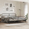 vidaXL - Bedframe - met - hoofd- - en - voeteneinde - metaal - zwart - 200x200 - cm