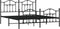 vidaXL - Bedframe - met - hoofd- - en - voeteneinde - metaal - zwart - 183x213 - cm