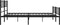 vidaXL - Bedframe - met - hoofd- - en - voeteneinde - metaal - zwart - 193x203 - cm