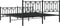 vidaXL - Bedframe - met - hoofd- - en - voeteneinde - metaal - zwart - 183x213 - cm