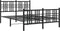 vidaXL - Bedframe - met - hoofd- - en - voeteneinde - metaal - zwart - 140x190 - cm