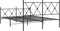 vidaXL - Bedframe - met - hoofd- - en - voeteneinde - metaal - zwart - 137x190 - cm