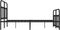 vidaXL - Bedframe - met - hoofd- - en - voeteneinde - metaal - zwart - 140x190 - cm