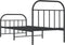 vidaXL - Bedframe - met - hoofd- - en - voeteneinde - metaal - zwart - 90x190 - cm