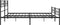vidaXL - Bedframe - met - hoofd- - en - voeteneinde - metaal - zwart - 183x213 - cm