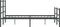 vidaXL - Bedframe - met - hoofd- - en - voeteneinde metaal - zwart - 140x190 - cm