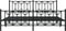 vidaXL - Bedframe - met - hoofd- - en - voeteneinde - metaal - zwart - 183x213 - cm