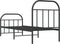 vidaXL - Bedframe - met - hoofd- - en - voeteneinde - metaal - zwart - 75x190 - cm