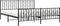 vidaXL - Bedframe - met - hoofd- - en - voeteneinde - metaal - zwart - 183x213 - cm