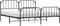 vidaXL - Bedframe - met - hoofd- - en - voeteneinde metaal - zwart - 193x203 - cm
