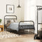 vidaXL - Bedframe - met - hoofd- - en - voeteneinde - metaal - zwart - 90x190 - cm