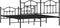 vidaXL - Bedframe - met - hoofd- - en - voeteneinde - metaal - zwart - 183x213 - cm