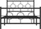 vidaXL - Bedframe - met - hoofd- - en - voeteneinde - metaal - zwart - 107x203 - cm