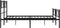 vidaXL - Bedframe - met - hoofd- - en - voeteneinde - metaal - zwart - 140x200 - cm