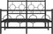 vidaXL - Bedframe - met - hoofd- - en - voeteneinde - metaal - zwart - 120x190 - cm