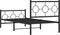 vidaXL - Bedframe - met - hoofd- - en - voeteneinde - metaal - zwart - 90x190 - cm