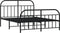 vidaXL - Bedframe - met - hoofd- - en - voeteneinde - metaal - zwart - 140x190 - cm