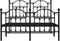 vidaXL - Bedframe - met - hoofd- - en - voeteneinde - metaal - zwart - 120x200 - cm
