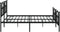 vidaXL - Bedframe - met - hoofd- - en - voeteneinde - metaal - zwart - 193x203 - cm