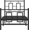 vidaXL - Bedframe - met - hoofd- - en - voeteneinde - metaal - zwart - 80x200 - cm