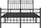 vidaXL - Bedframe - met - hoofd- - en - voeteneinde - metaal - zwart - 120x190 - cm