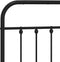 vidaXL - Bedframe - met - hoofd- - en - voeteneinde - metaal - zwart - 135x190 - cm