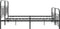 vidaXL - Bedframe - met - hoofd- - en - voeteneinde - metaal - zwart - 183x213 - cm